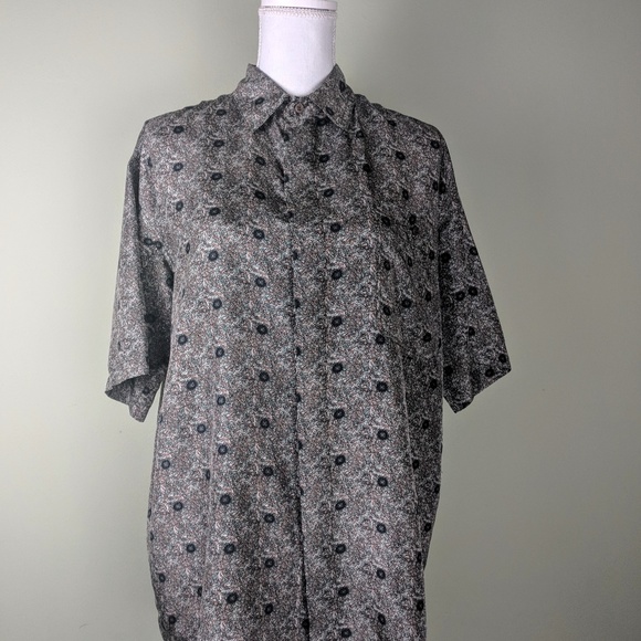 VTG 80s Colore Italia Silk Collar Button Up - Picture 1 of 7